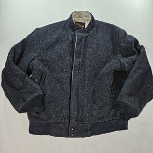 Vintage Cal Craft Sherpa Lined Wool Bomber Jacket USA XL